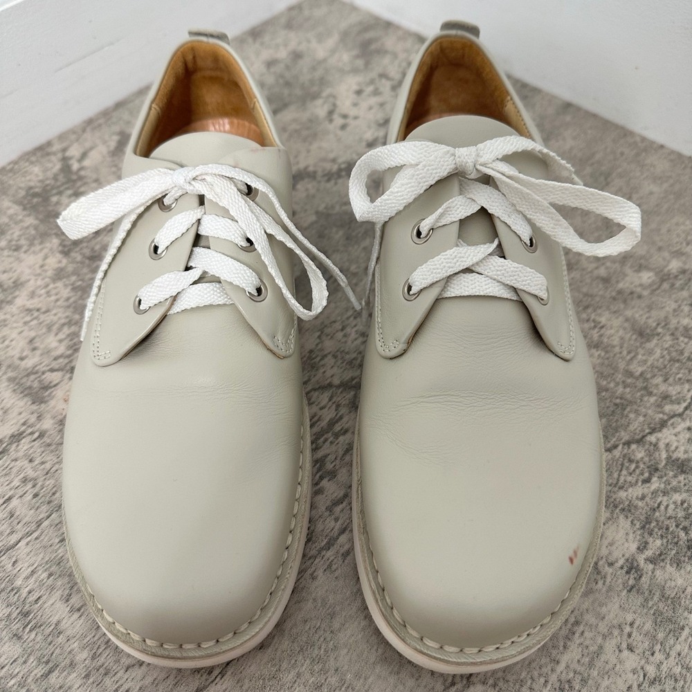 Samuel Hubbard Mens Vibram Leather Lace Up Comfort Shoes Gray Sole Size Mens 8.5